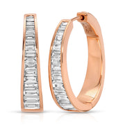 CLASSIC BAGUETTE DIAMOND MERYL HOOPS