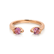 PINK SAPPHIRE ROUND ORBIT RING