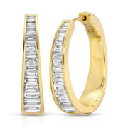 CLASSIC BAGUETTE DIAMOND MERYL HOOPS