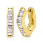 CLASSIC BAGUETTE DIAMOND GEORGIE HOOPS