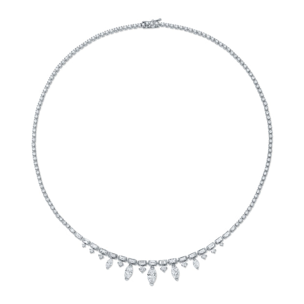 MARQUIS, BAGUETTE AND ROUND DIAMOND CHOKER