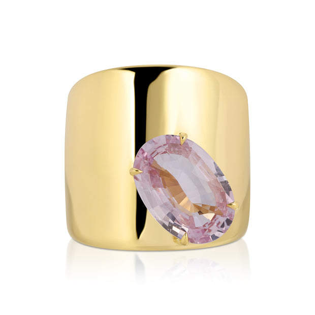 GALAXY RING WITH OVAL PINK SAPPHIRE