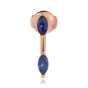 BLUE SAPPHIRE MARQUISE ORBIT EARRING