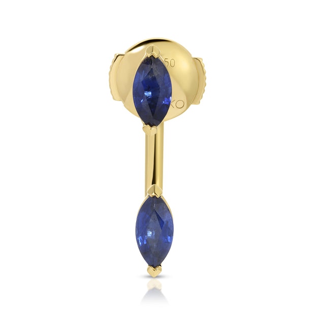 BLUE SAPPHIRE MARQUISE ORBIT EARRING