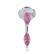 PINK SAPPHIRE MARQUISE ORBIT EARRING