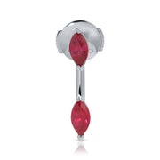 RUBY MARQUISE ORBIT EARRING