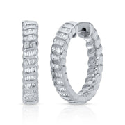 THIN BAGUETTE DIAMOND ZOE HOOPS