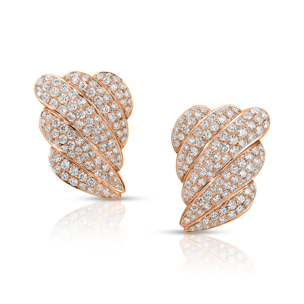 LARGE DIAMOND CROISSANT EARRINGS