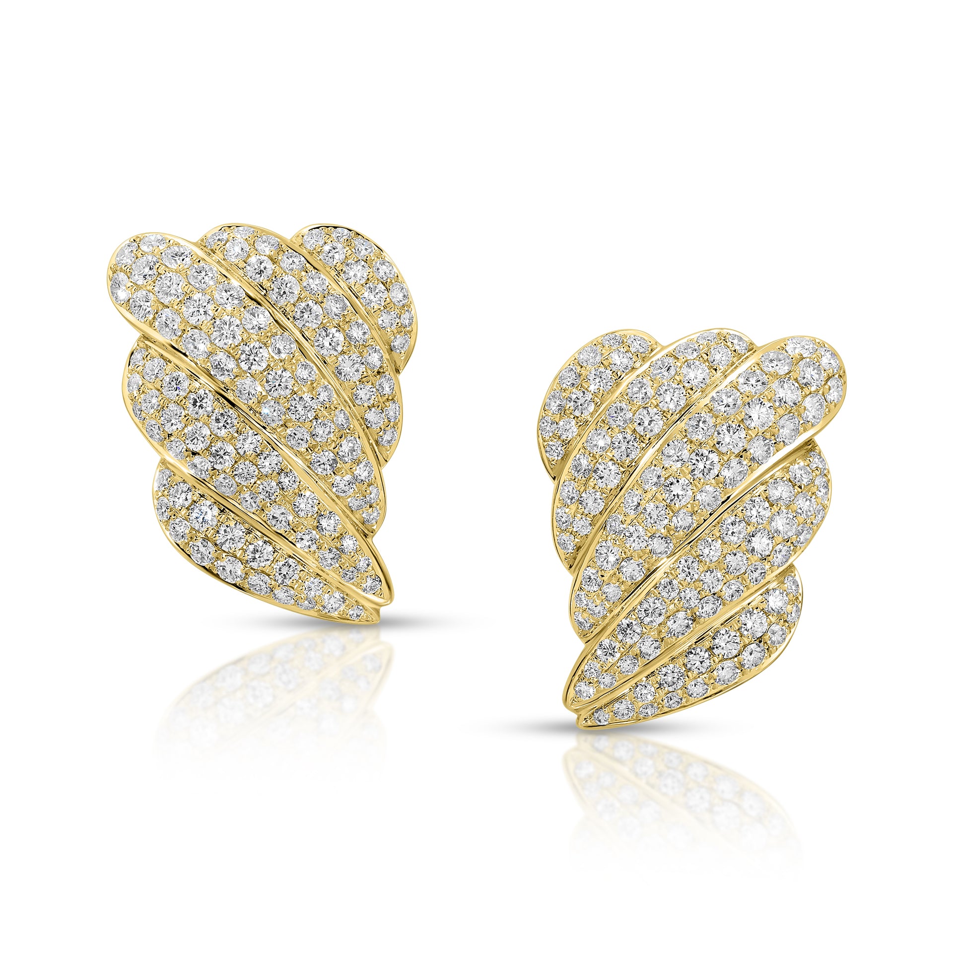  LARGE DIAMOND CROISSANT EARRINGS