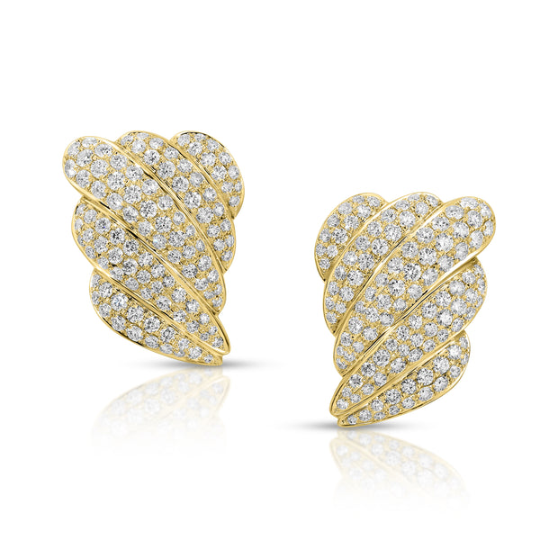 LARGE DIAMOND CROISSANT EARRINGS