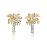 DIAMOND PALM TREE STUDS