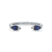 BLUE SAPPHIRE MARQUISE ORBIT RING