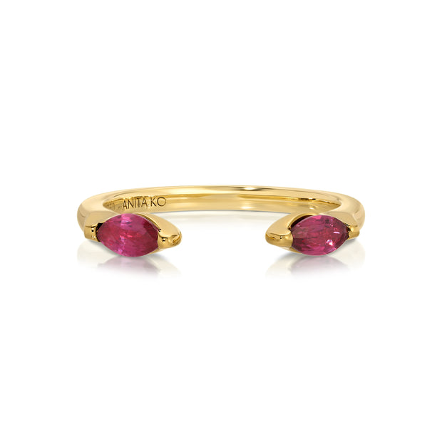 RUBY MARQUISE ORBIT RING