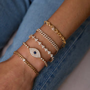 EVIL EYE BRACELET WITH BLUE SAPPHIRE EYE