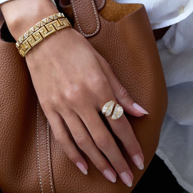 BEZELED TRILLION DIAMOND BRACELET