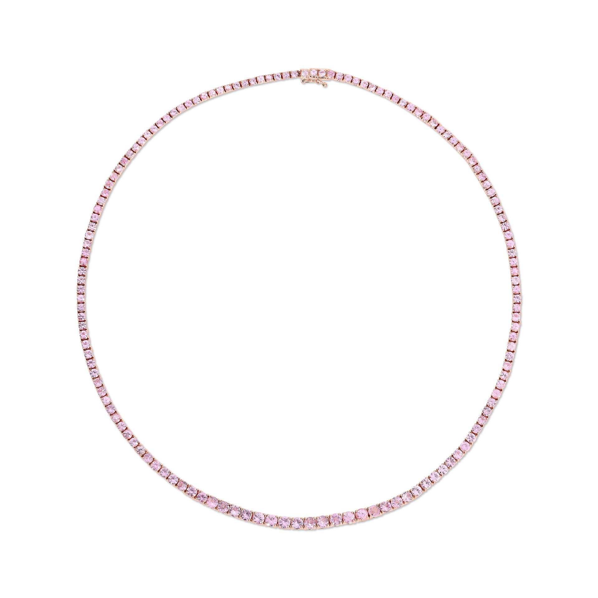  GRADUATED PINK SAPPHIRE HEPBURN CHOKER