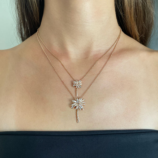 DIAMOND PALM TREE PENDANT