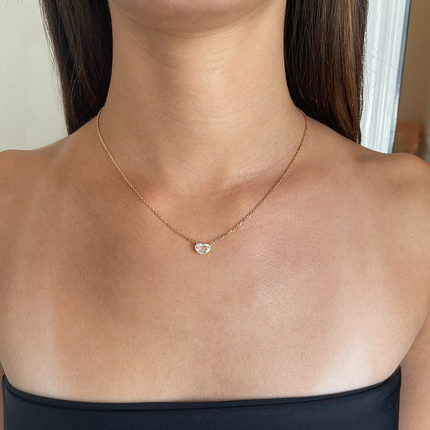 PEBBLE DIAMOND NECKALCE