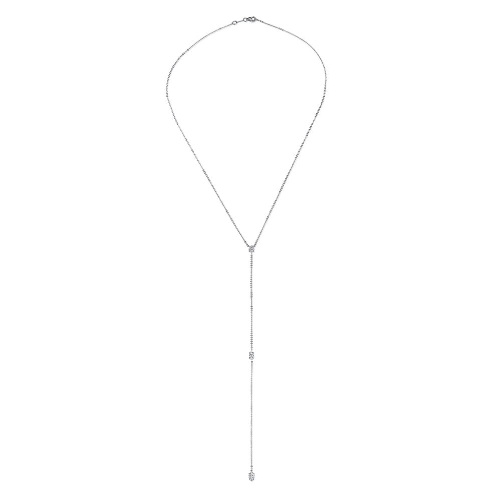 PEAR AND DOUBLE MARQUISE DIAMOND LARIAT – Anita Ko