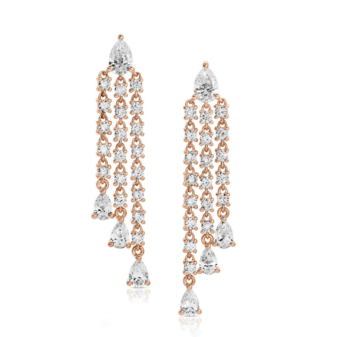 A 2024 Pair Of Pretty Diamond Drop Earrings SKU2880