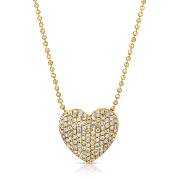 PAVE DIAMOND HEART NECKLACE – Anita Ko