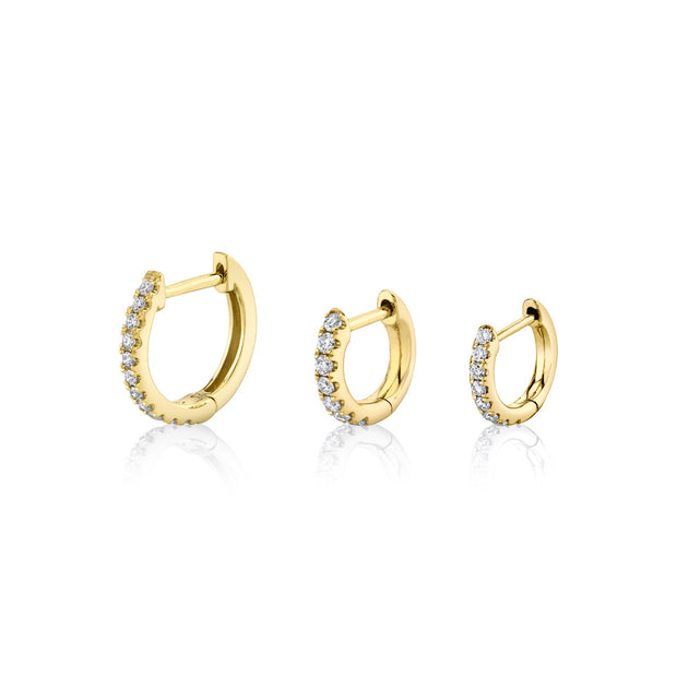 Anita Ko Yellow Gold and Diamond Huggie Hoop Earrings