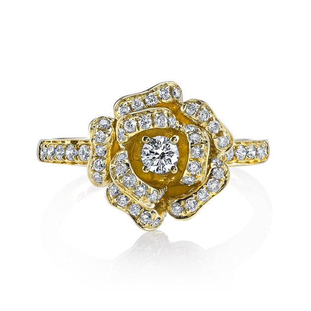 DIAMOND ROSE FLOWER RING – Anita Ko