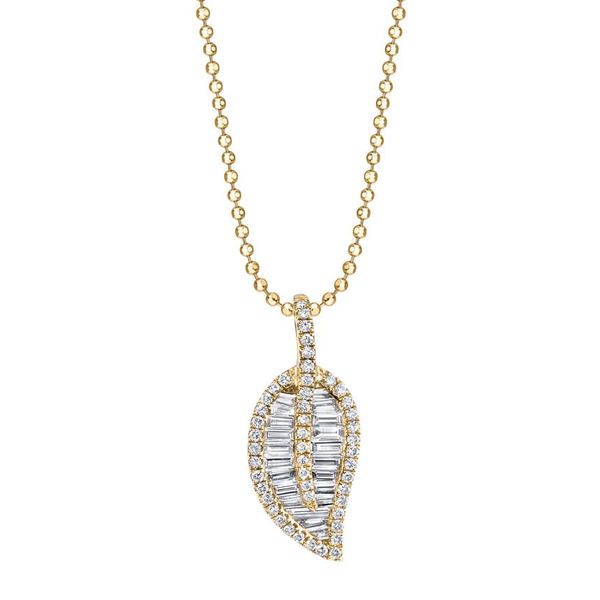 CLASSIC LEAF DIAMOND NECKLACE – Anita Ko