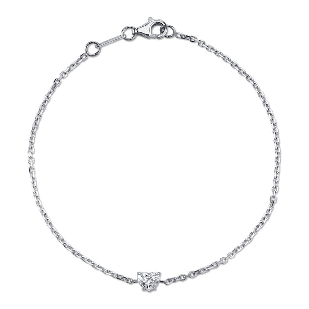 HEART SHAPE DIAMOND CHAIN BRACELET – Anita Ko