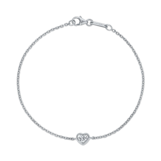 DIAMOND HEART CHAIN BRACELET – Anita Ko