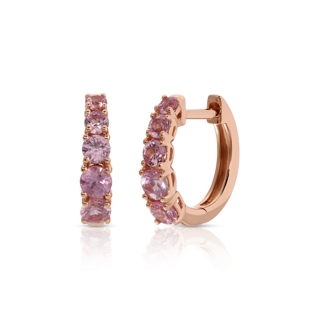 Anita Ko 18kt rose gold Bunny hoop earrings - Pink