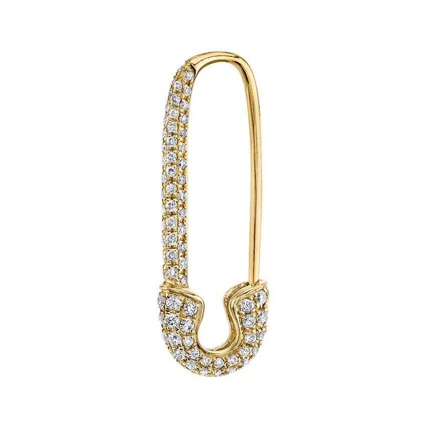  DIAMOND SAFETY PIN EARRING