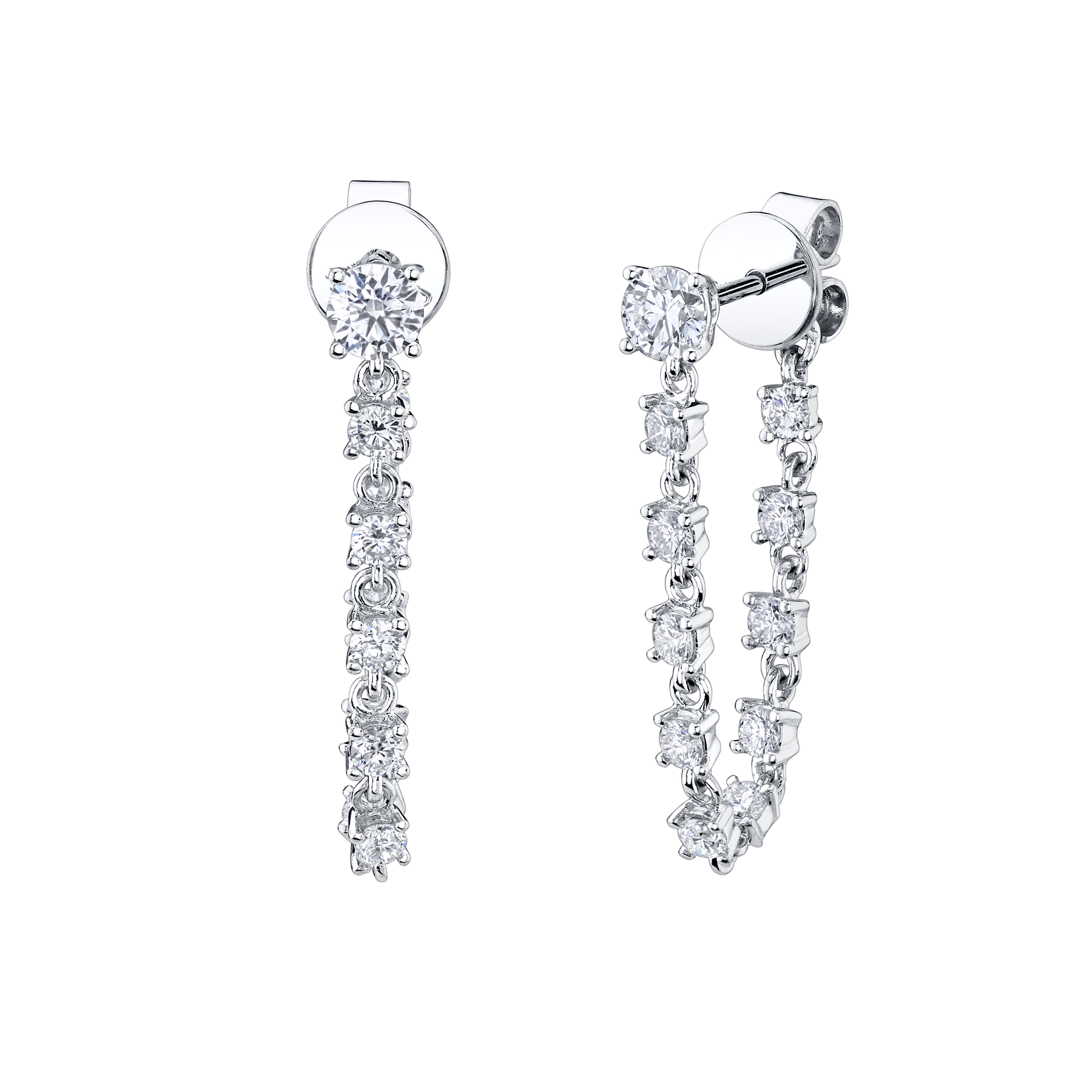 DIAMOND LOOP EARRINGS – Anita Ko