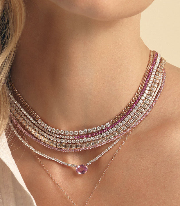 Anita Ko Hepburn Oval Diamond Necklace